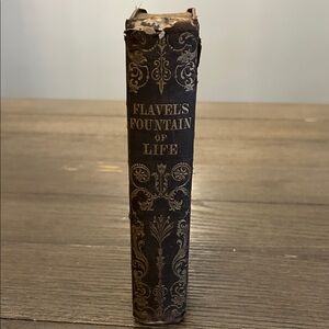 1800’s Antique book awesome hand drawn portrait 1865 Flavel’s Fountain of Life